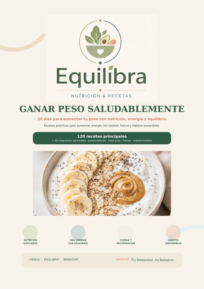 Portada del ebook Ganar Peso Saludablemente de Equilibra
