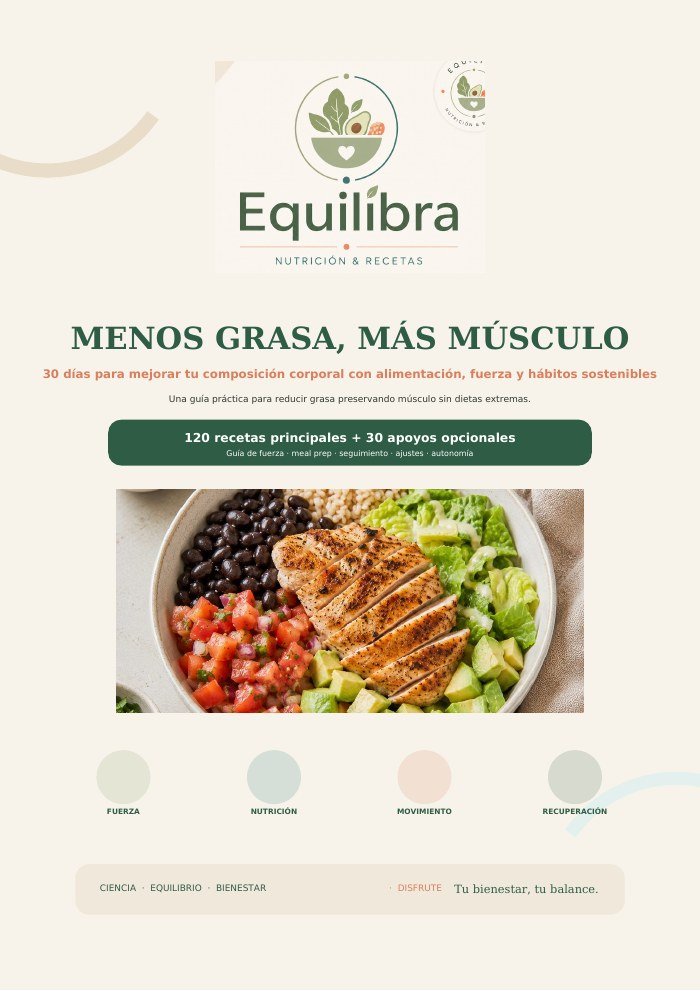 Portada del ebook Menos Grasa, Más Músculo de Equilibra